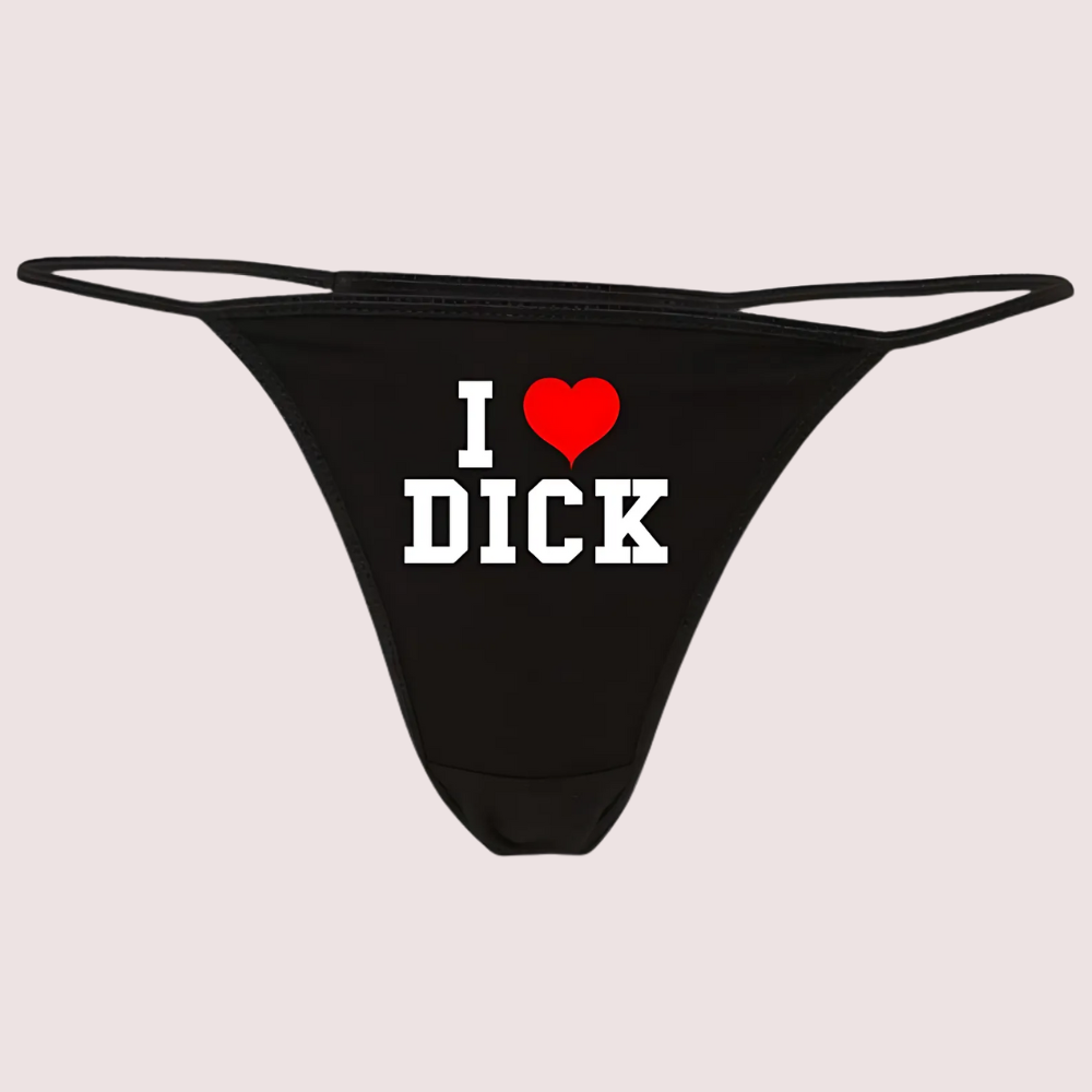Printed Slogan G-String Thong โ view 3