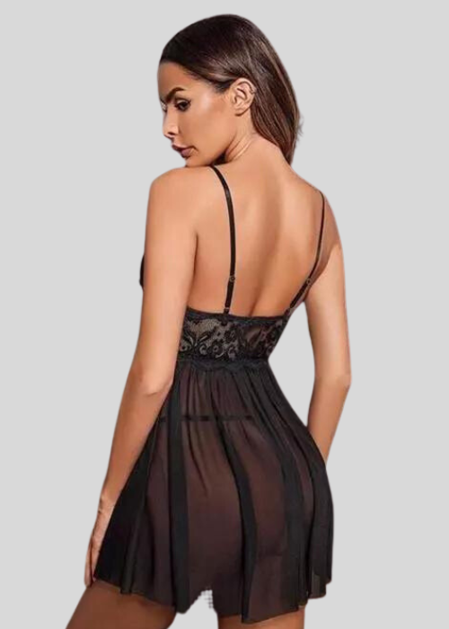 Black Lace Babydoll Nightwear