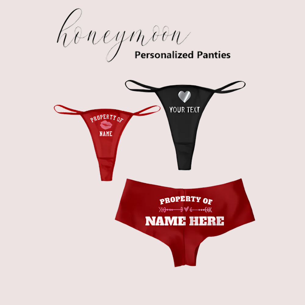 Honeymoon Personalized Panties Pack