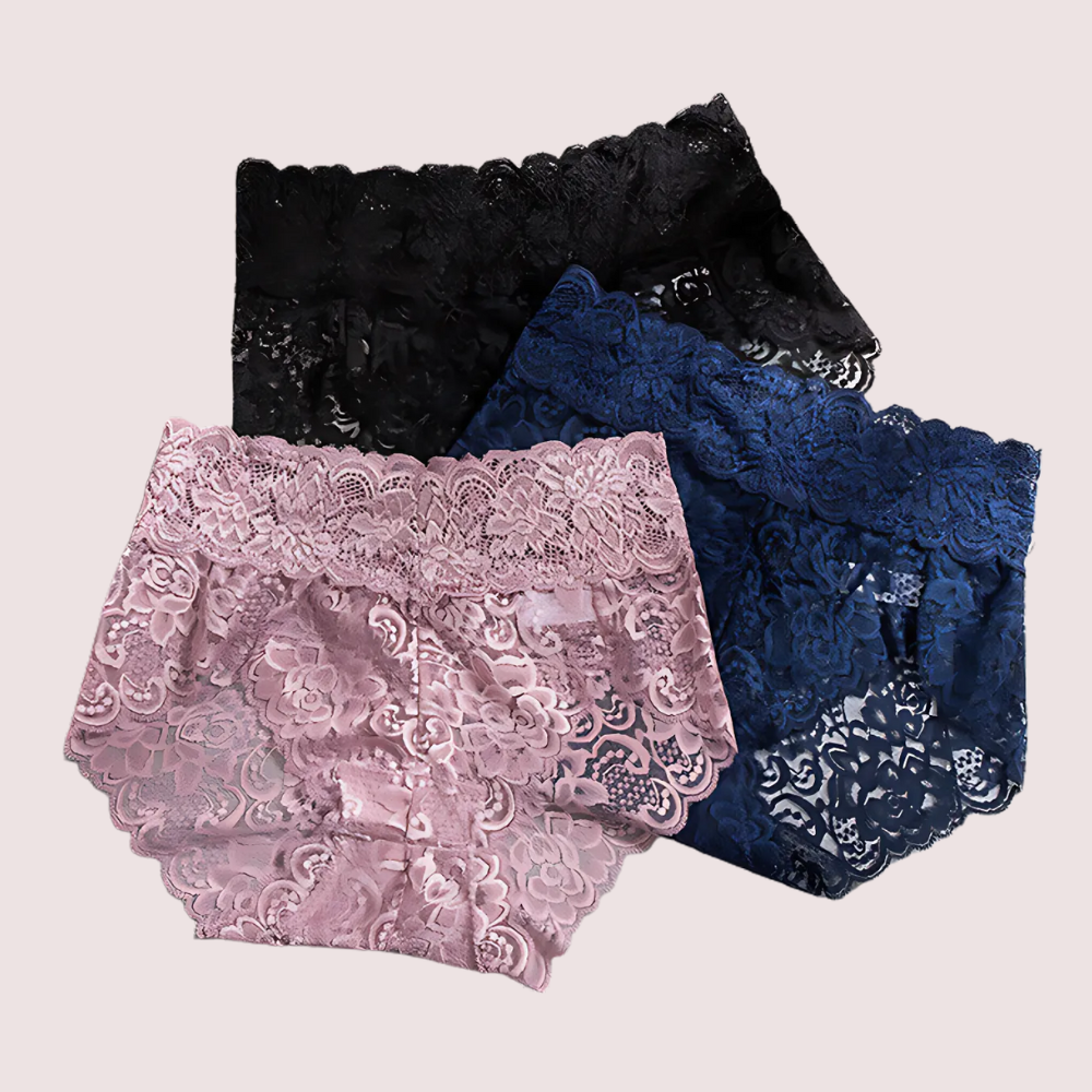 Women's Beautiful Lace Panties (Pack of 3)