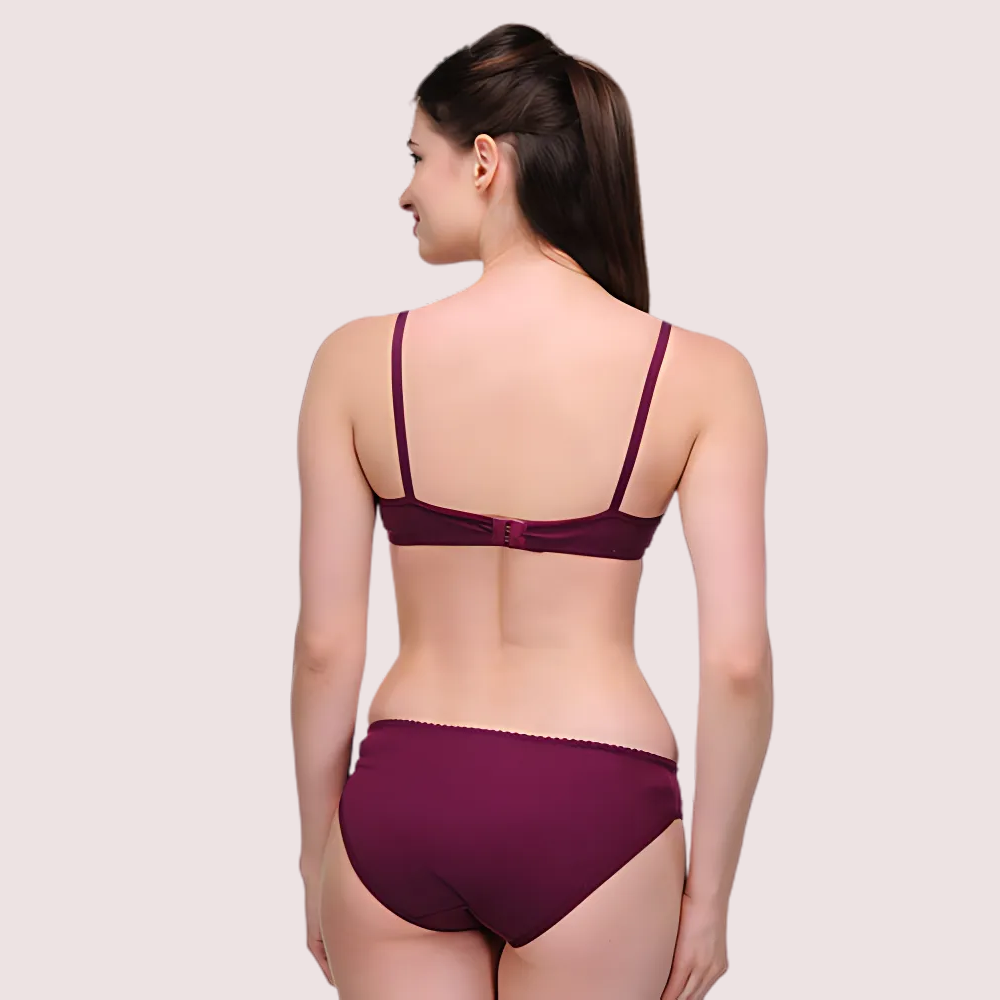 Elegant Solid Color Bra Sets (Pack of 3)