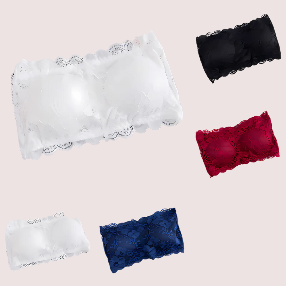 2 Pack sexy lace padded tue bra