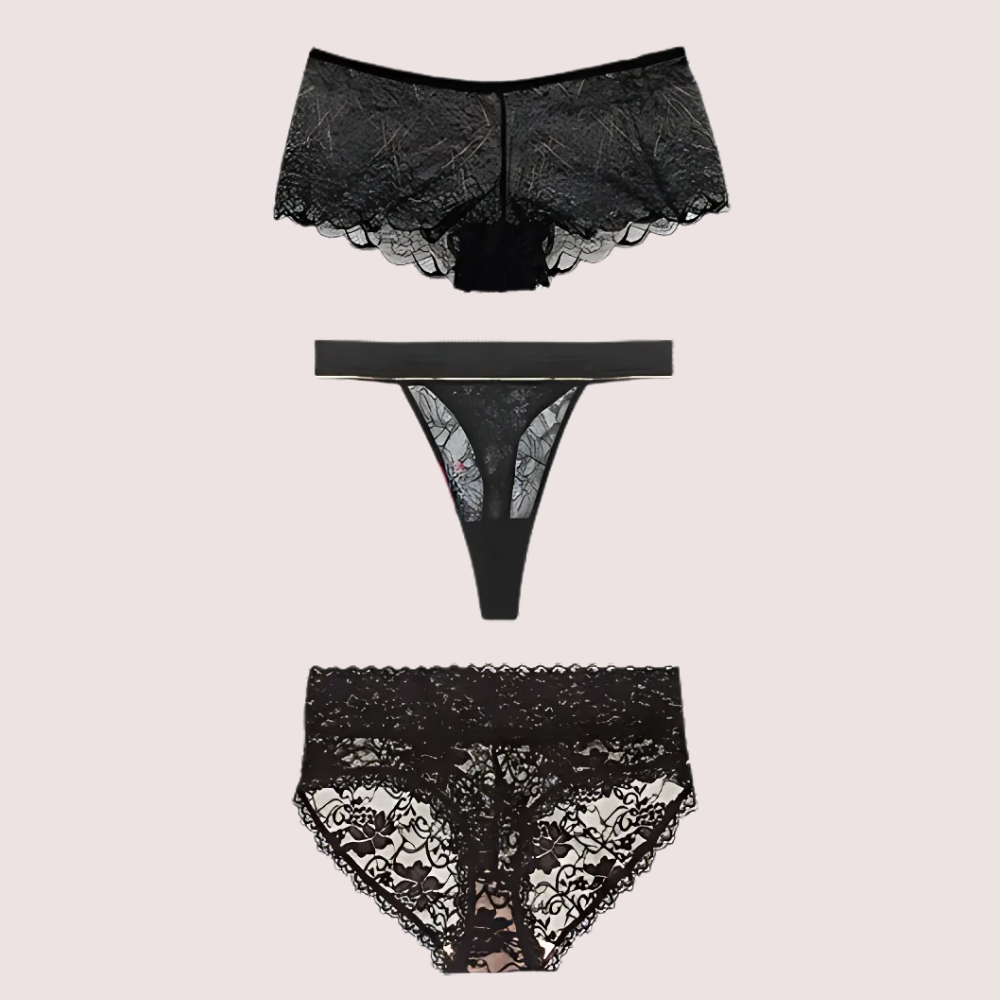 3 Pack Sensual Luxury Lace Panties