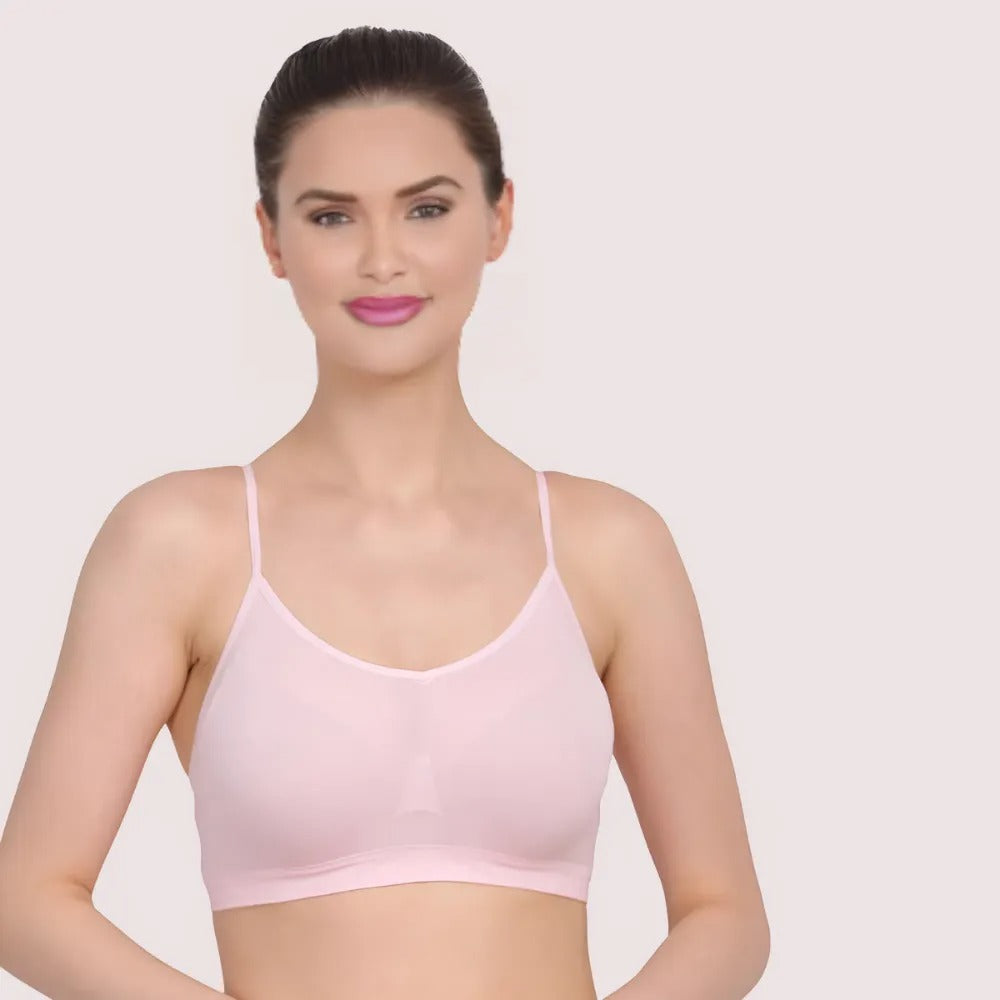 Blush Comfort Light Pink Non-Padded Bra (Pack of 2)