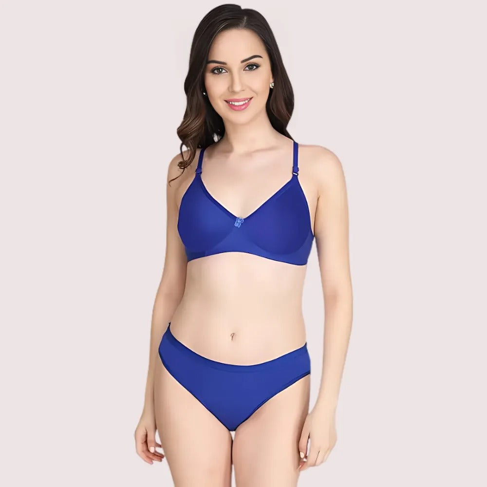 Non-Padded Bra Panty Set for Women (2 pack)