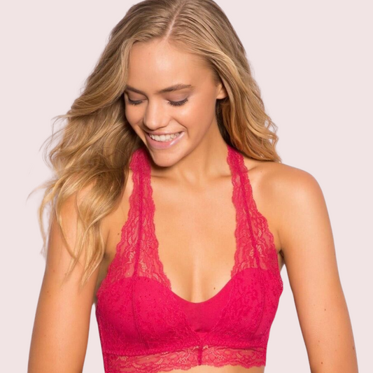 Sultry Dark Pink Lace Bralette for Everyday Glam