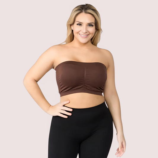 2-Pack Sexy Tube Bandeau Bra Tops for Women
