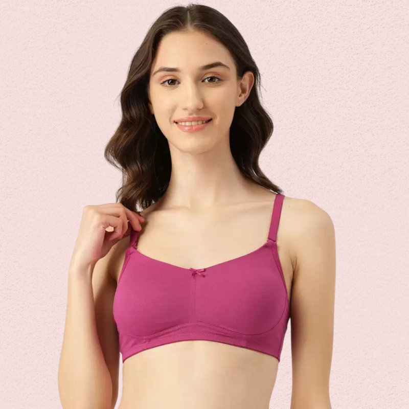 Breathable Cotton Non-Padded Bra – Women’s 2-Pack