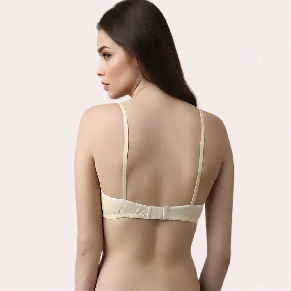 2-Pack Beige Cotton Comfort Bra