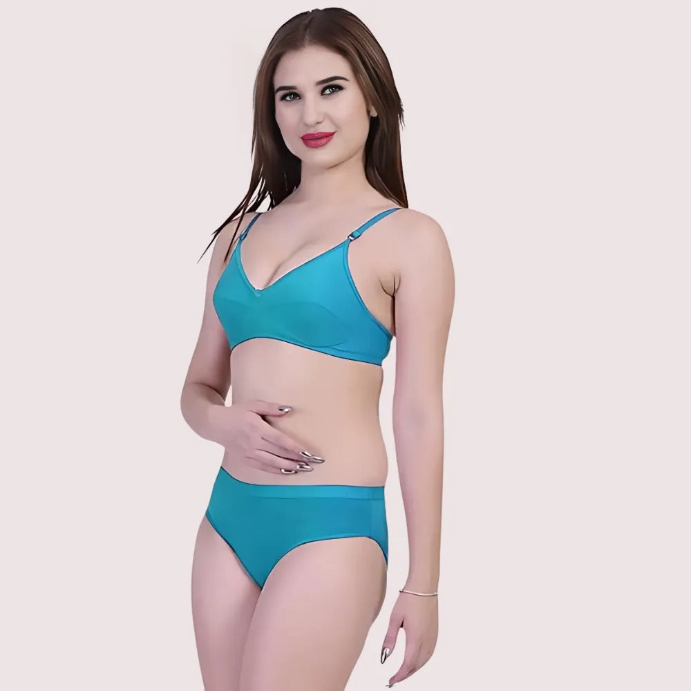 Women's Non-Padded Bra Panty Set (2 pack)