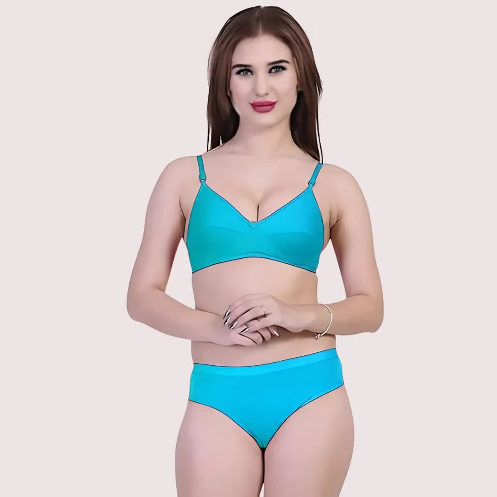 Women's Non-Padded Bra Panty Set (2 pack)