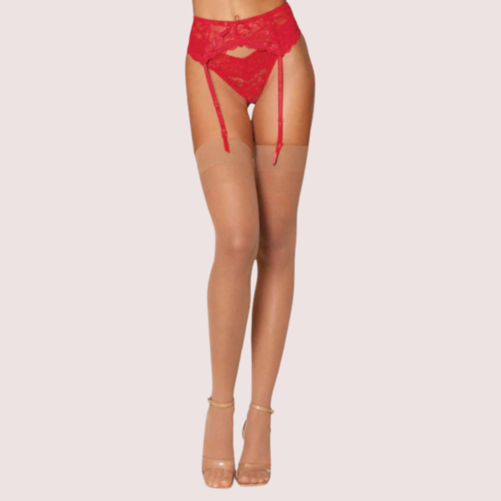 Rouge Seduction Lace Garter Belt