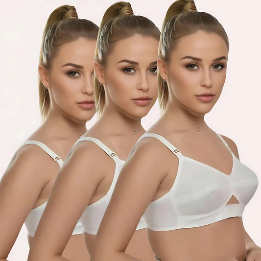 BreezeLite Cotton Bra – 3 Pack Summer Essential
