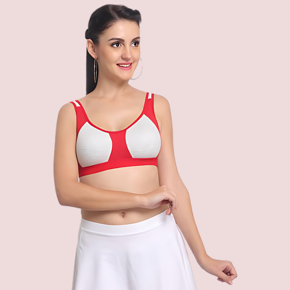 Non-Padded Medium Impact Sports Bra (Pack of 2)