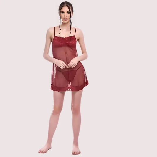 Flirty Sheer Chemise for Women