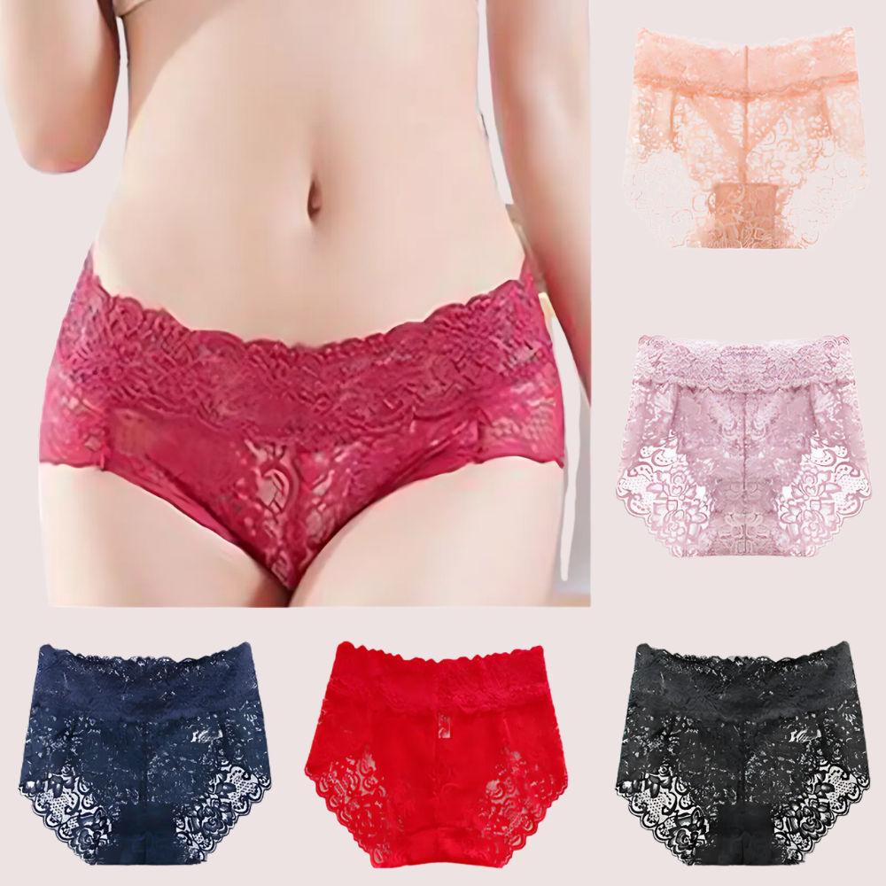 Sexy Lace High Waist Underwear Pack (of 5)