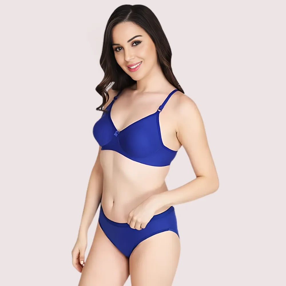 Non-Padded Bra Panty Set for Women (2 pack)