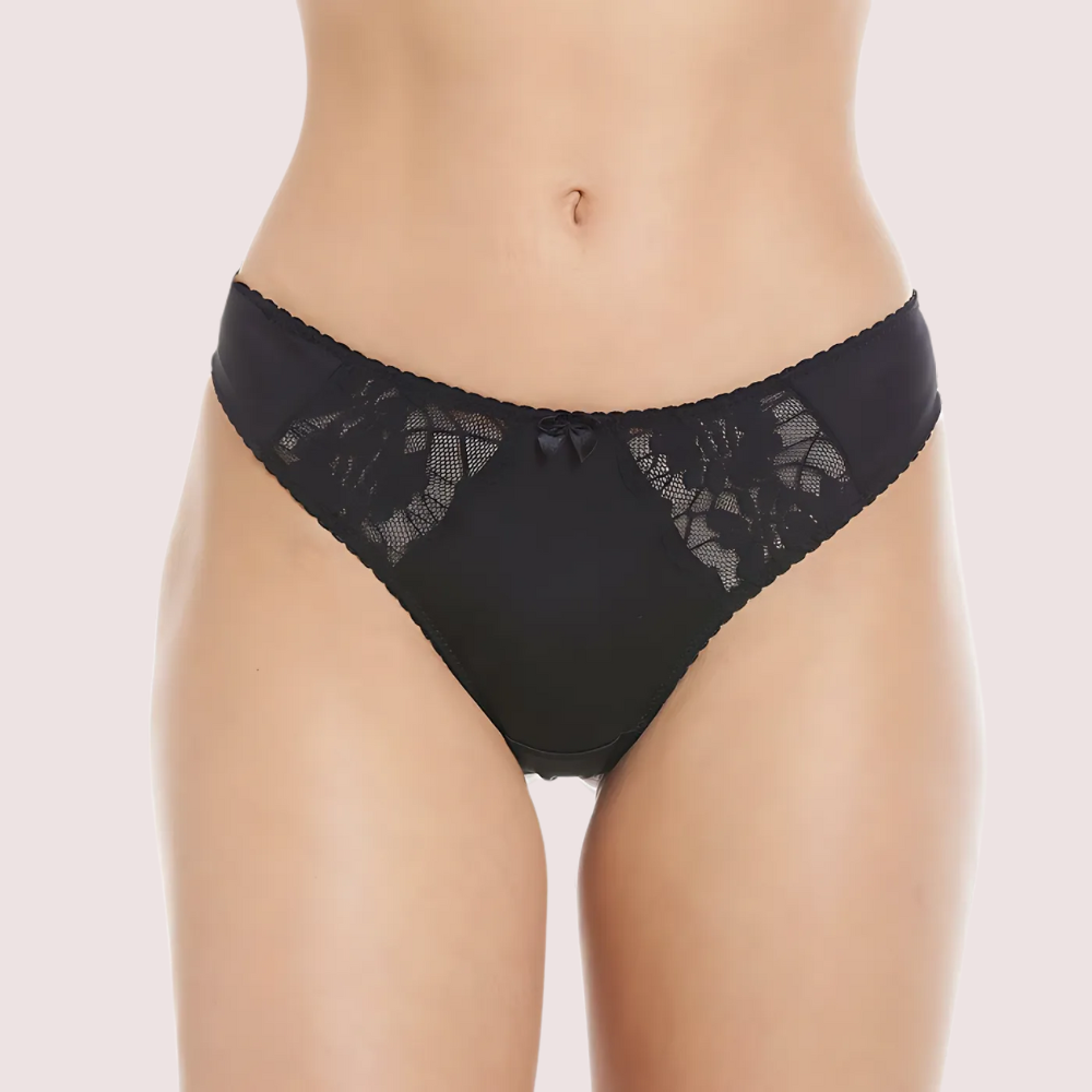 Lace Mesh Thong Panties