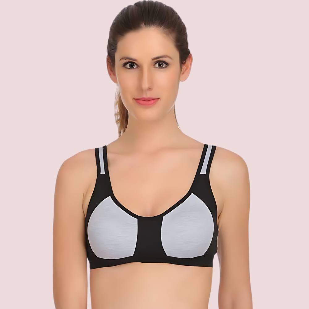 Non-Padded Medium Impact Sports Bra (Pack of 2)