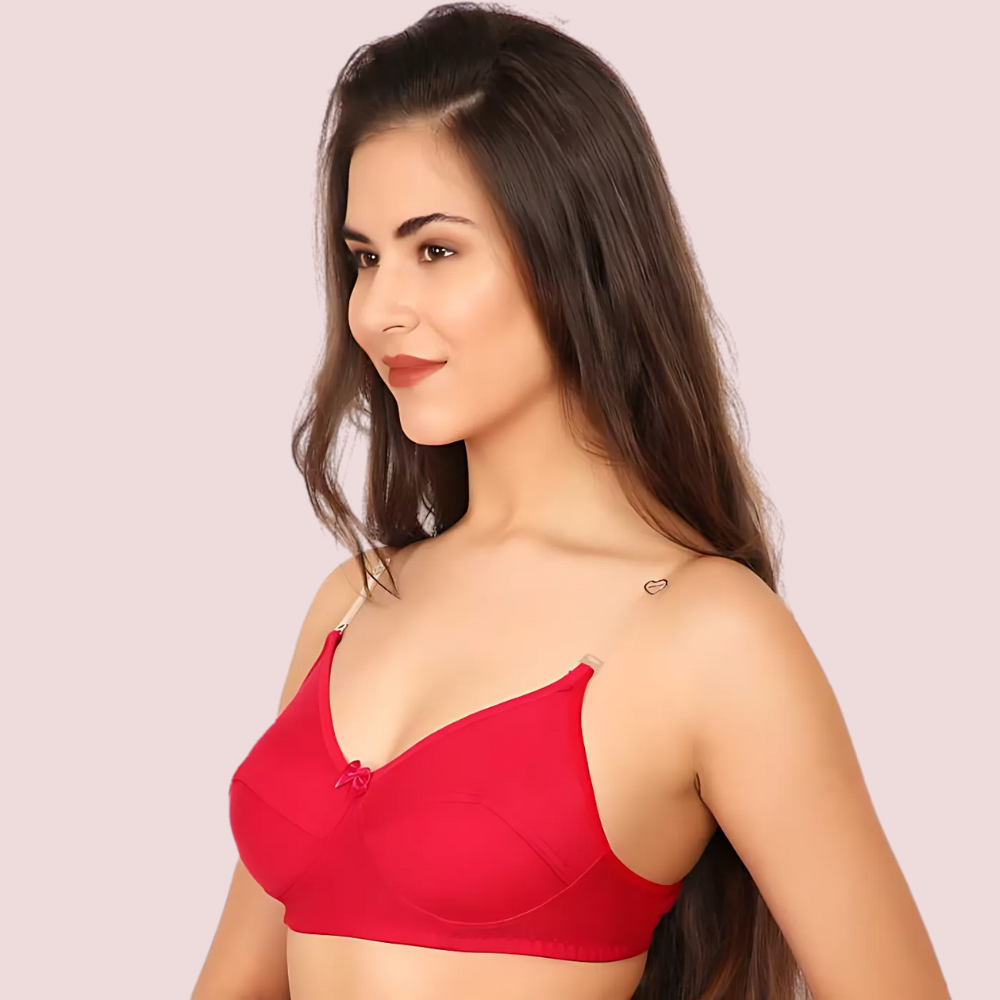 3 Pairs Clear Transparent Back Regular Bras