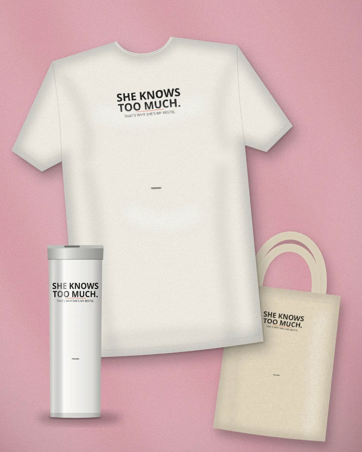Bestie Energy: oversized tee, tote and tumbler