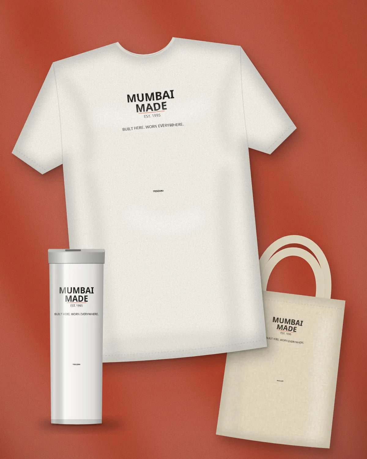 Mumbai Made: oversized tee, tote and tumbler